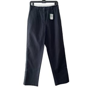 NWT LL Bean Black Size 8 Reg Womens Straight Leg Khaki Chino Fast Shipping